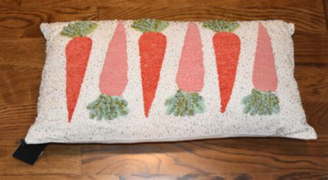 Mi Chateaux Easter Carrot Beaded Lumbar Pillow With Insert NEW NWT EBay