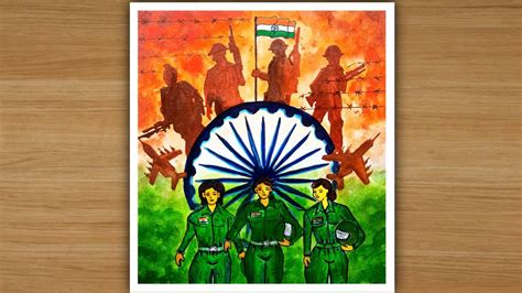 Best Independence Day Drawing With Watercolor For Drawing Competition