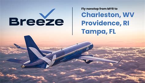 Breeze To Offer Direct Seasonal Flights From Charleston To Myrtle Beach