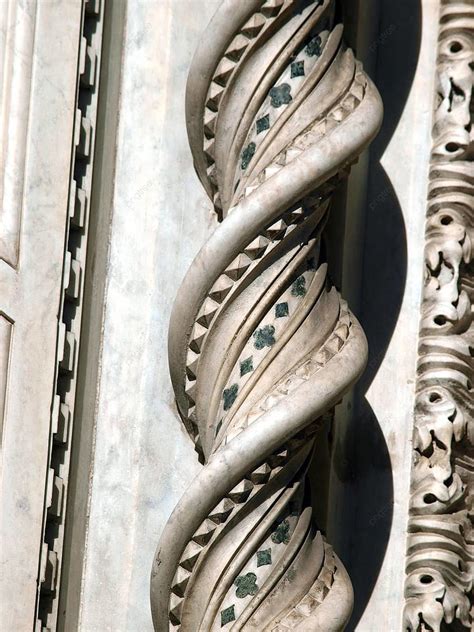 Exquisite Ornamentation On The Portal Of Florences Duomo Facade Photo