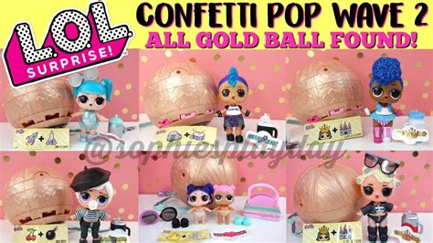 LOL Surprise Confetti Pop Wave 2 Series 3 ALL GOLD BALL FOUND GOO GOO