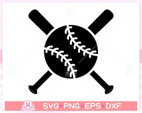 Baseball And Bat Svg File Baseball Svg Softball Svg Sport Etsy