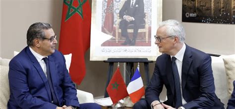 Maroc France Akhannouch Sentretient Avec Bruno Le Maire De La