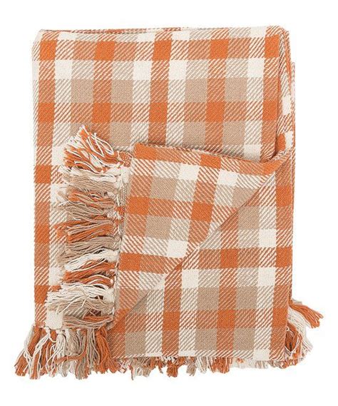 Take A Look At This Orange Plaid Throw Today Plaid Throw Blanket