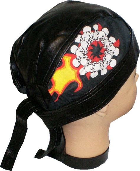 Biker Tuch Zandana Kopftuch Bandana Kunstleder Biker Tuch