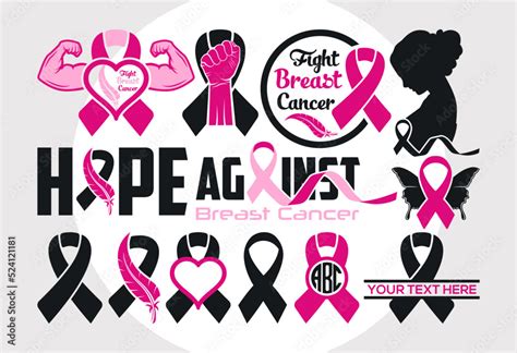 Fight Breast Cancer Svg Bundle Breast Cancer Svg Cancer Awareness Svg