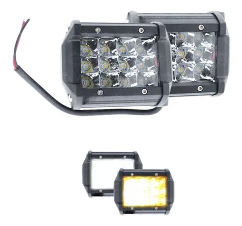 Par De Faros Dually 12 Led Bicolor Blanco Ambar 5 Funcionesb MercadoLibre