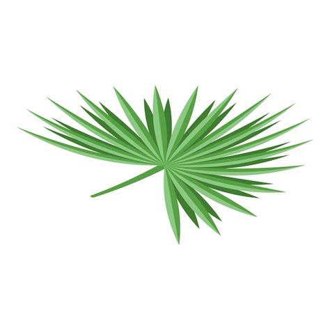 Icono De Hoja De Palmera Isom Trico De Icono De Vector De Hoja De