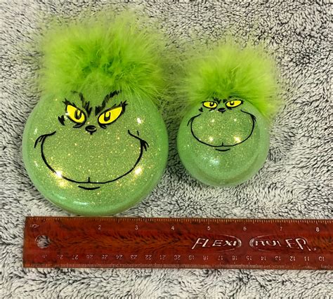 Grinch Bulb Ornaments Etsy