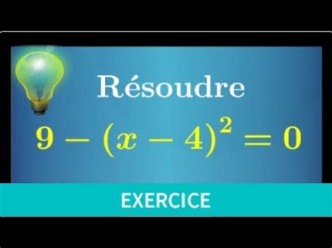 Résoudre l équation 9 x 4 ² 0 un classique pour comprendre la