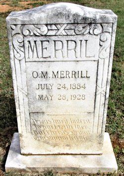 Oliver Mansell Merrill M Morial Find A Grave