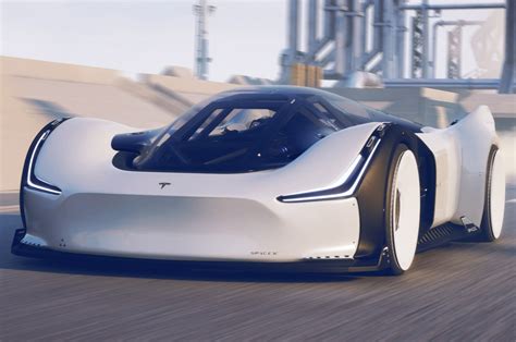 Tesla SpaceX Model concept hypercar gets massive rocket boosters like a ...