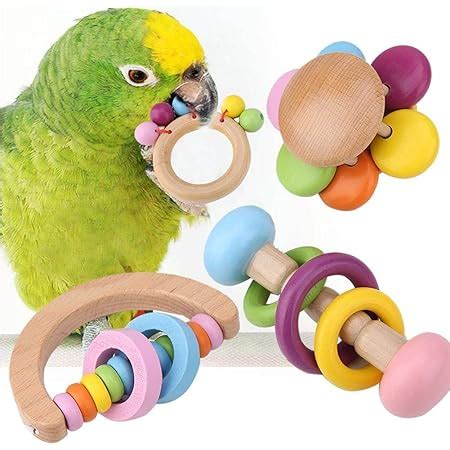 Keersi Natural Wooden Bird Chew Toy For Parrot Budgie Parakeet