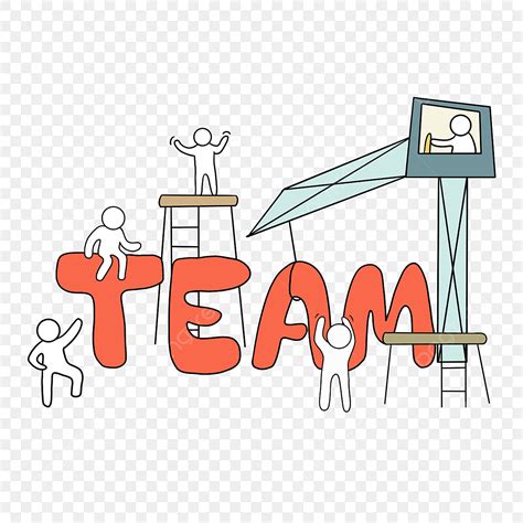 Lineart Drawing Png Image Cute Cartoon Character Team Lineart Line