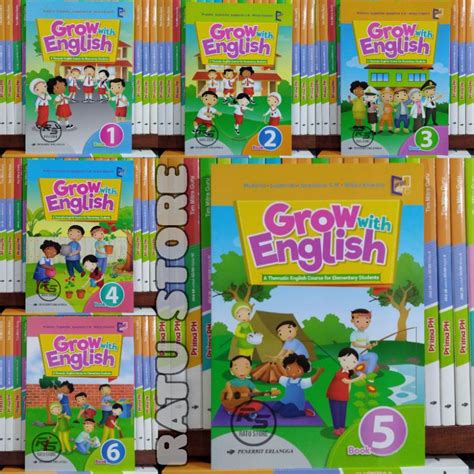 Jual Buku Bahasa Inggris Grow With English SD Kelas 1 2 3 4 5 6