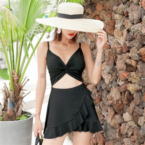 Jual Ready Swimskirt Women Swimdress Swimsuit One Piece Import Baju