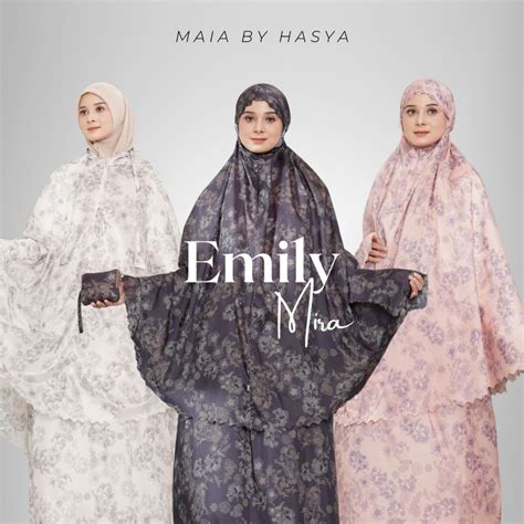 Jual Maia By Hasya Free Sejadah Muka Gantungan Mukena Emily Mira