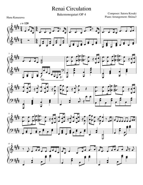 Renai Circulation Sheet music for Piano (Solo) | Musescore.com