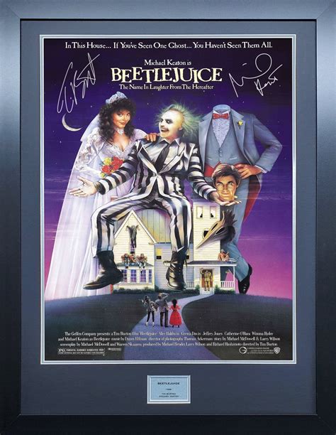 Beetlejuice Signed Movie Poster The Frame Lab