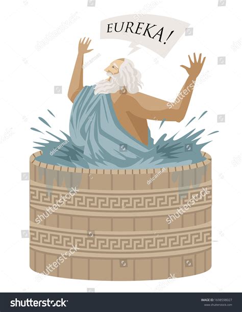 Archimedes Syracusa Ancient Genius Mathematician Inventor Stock Vector