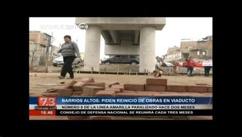 Barrios Altos Vecinos Protestan Por Paralización De Obra De La Línea