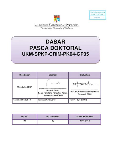 PDF DASAR Portal CRIM UKM Adalah Menjadi Tanggungjawab Pemegang