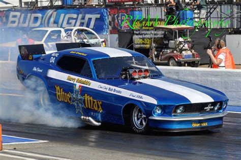 Blue Max Mustang Funny Car Funny Car Drag Racing Car Humor Drag