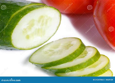 Tomatoes And Sliced Cucumber Stock Photo Image Of Cooking Cucumber