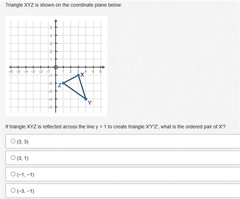 Solved Triangle Xyz Is Shown On The Coordinate Plane Below Chegg