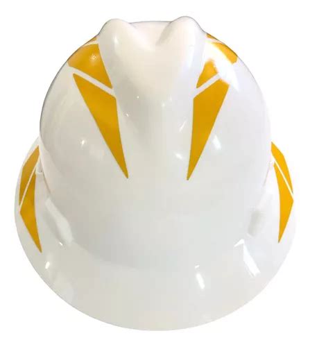 Casco Msa Blanco Ala Ancha Con Reflejante Industrial 3m Meses sin interés