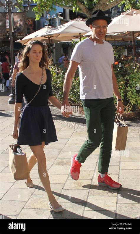 Jeff Goldblum Holding Hands With His Wife Emilie Livingston As The Go