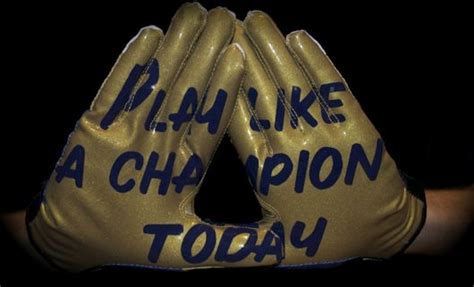 New Notre Dame football gloves say 'Play like a champion today' (Picture) | Larry Brown Sports