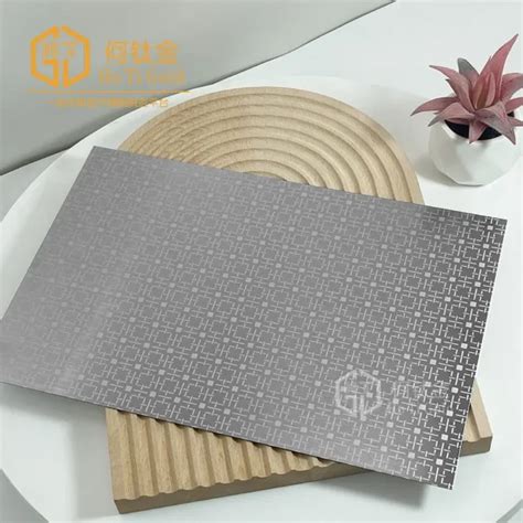 Titanium Black Brushed Etched Stainless Steel Sheet Hotigold