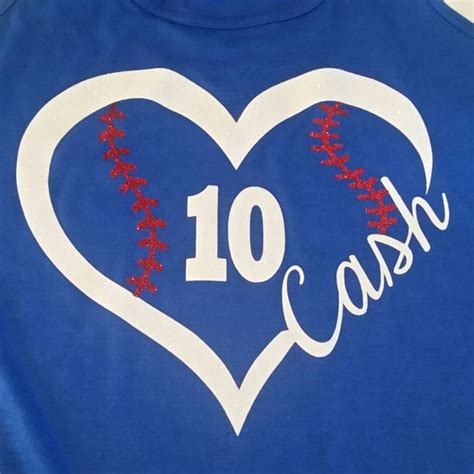 Baseball Heart Shirt Etsy