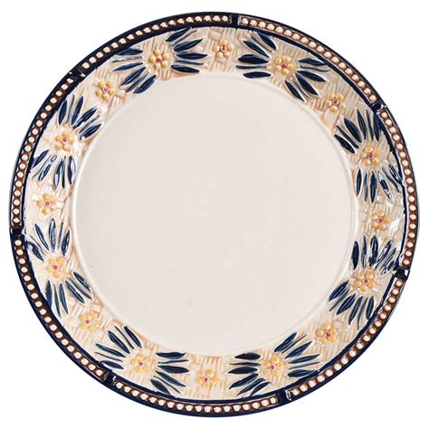 Old World Basketweave Blue Dinner Plate By Temp Tations Replacements Ltd