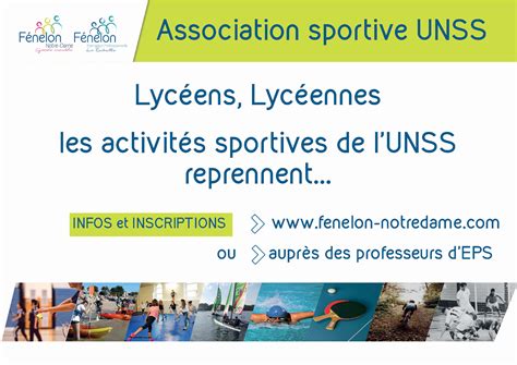 Sinscrire Aux Activit S De Lassoc Sportive Fenelon Notre Dame La