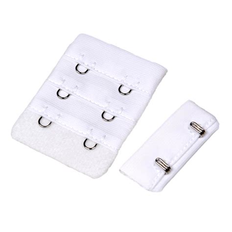 Porcelynne Nylon White Bra Hook And Eye Replacement Closure With Silver Hardware 2