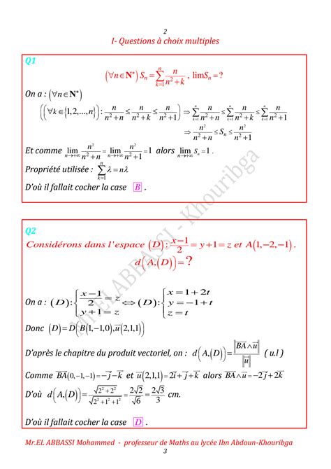 SOLUTION Le Sujet De Maths Et Son Corrig Du Concours D Acc S La 1 Re