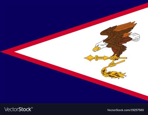 Flag American Samoa Islands Flat Style Royalty Free Vector