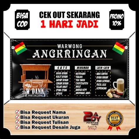 Jual Spanduk Angkringan Banner Jualan Angkringan Custom Berkualitas