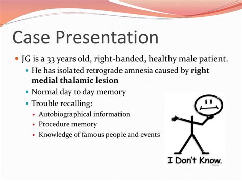 Ppt Right Medial Thalamic Lesion Causes Isolated Retrograde Amnesia