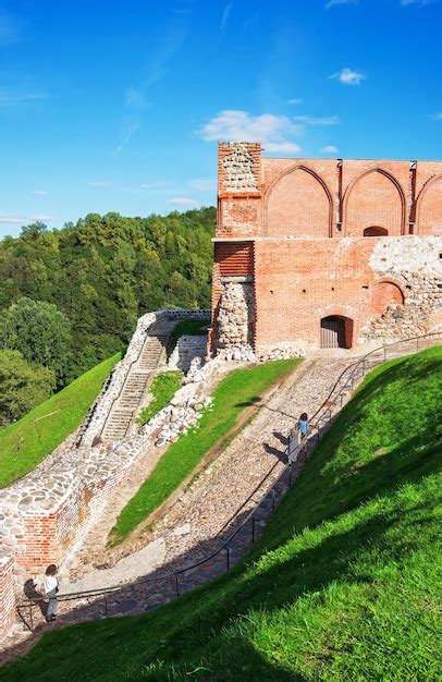 Premium Photo | Ruined castle complex in the hill in the historical ...