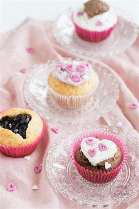 Einfache Valentinstag Cupcakes Mit Herz Backen Macht Gl Cklich