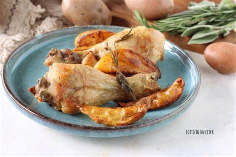 Pollo Arrosto Con Patate In Friggitrice Ad Aria Cotto In Un Click