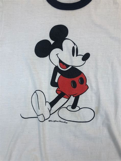 Vintage Vtg 1970s 70s Disney Mickey Mouse Blanco Graphic Etsy España