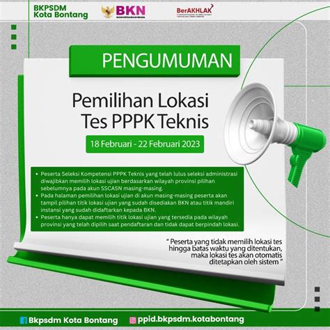 Pengumuman Pemilihan Lokasi Tes Pppk Teknis Berita Harian Kaltim