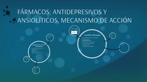 FÁRMACOS ANTIDEPRESIVOS Y ANSIOLÍTICOS MECANISMO DE ACCIÓN by