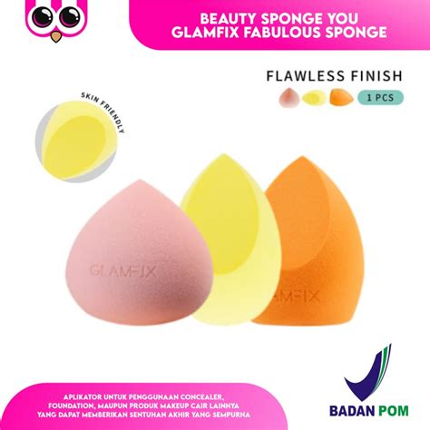 Jual Beauty Sponge You Glamfix Fabulous Sponge Puff Spons Make Up