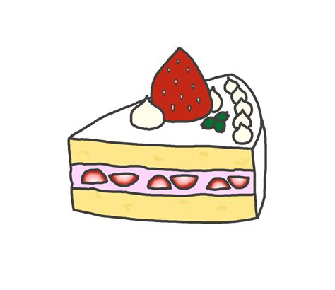 いちごのショートケーキのイラスト イラストの里