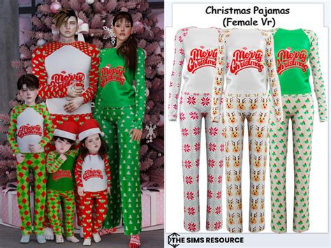 The Sims Resource Christmas Pajamas Female